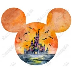 Disney Halloween Magic Kingdom Mickey Ears T shirt Iron on Transfer