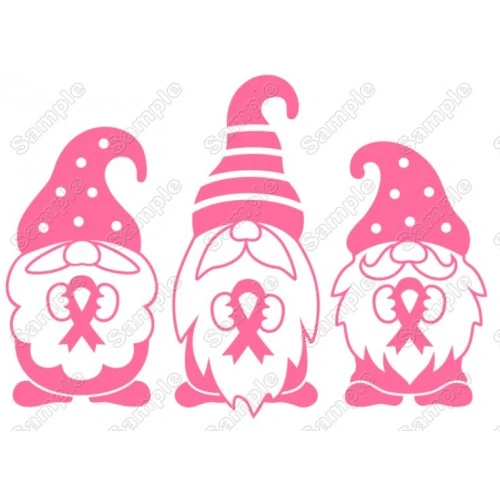 Breast Cancer Awareness Gnomes Iron On Transfer Vinyl HTV by www.shopironons.com