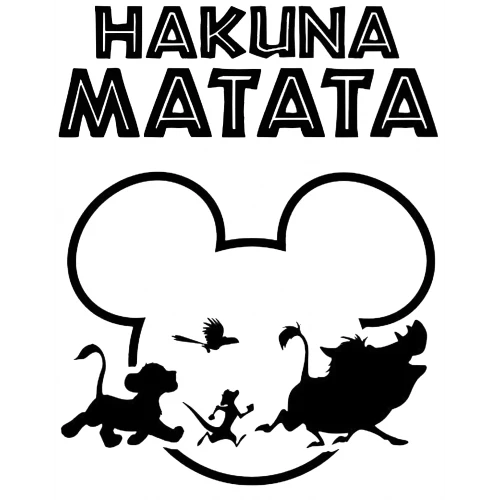 Hakuna Matata  Mickey Mouse Ears Iron On Transfer Vinyl HTV  by www.shopironons.com