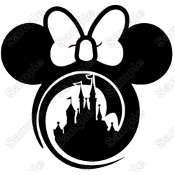 Disney Minnie  Mouse head Iron On Transfer Vinyl HTV