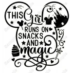  This Girl Runs on Snacks Disney Minnie  Mouse  Iron On Transfer Vinyl HTV by www.shopironons.com