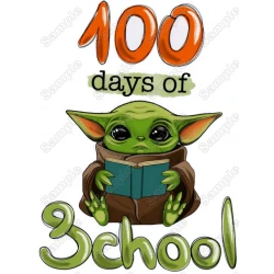 100 Days of School Star Wars T Shirt Iron on Transfer Decal 