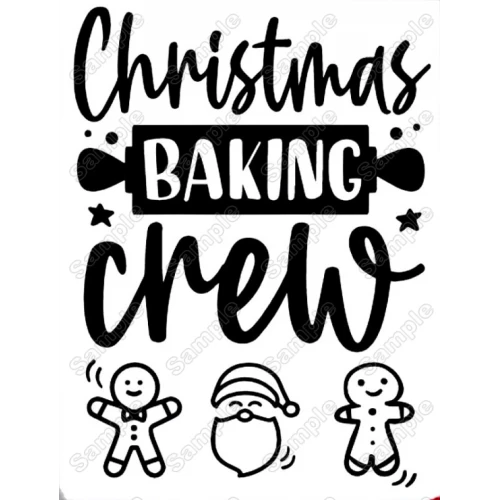 Christmas Baking Crew Iron On Transfer Vinyl HTV by www.shopironons.com