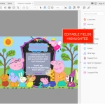 Peppa Pig Birthday Invitation Personalized George Pig Digital Editable PDF + Free Thank You Card