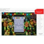 Teenage Mutant Ninja Turtle Invitations  TMNT  Digital Template Editable PDF + Free Thank You Card