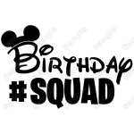  Birthday  #Squad  Minnie Mickey Girl  T Shirt Iron on Transfer Decal by www.shopironons.com