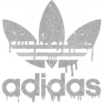 Adidas Logo Iron On Heat Transfer Vinyl HTV    by www.shopironons.com