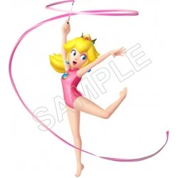 Super Mario Bros. Princess Peach Dancing With The Ribbon T Shirt Iron on Transfer Decal #27