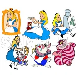 Alice in Wonderland T Shirt Iron on Transfer  Decal  #2