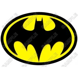Batman Logo Yellow T Shirt Iron on Transfer  Decal  #12