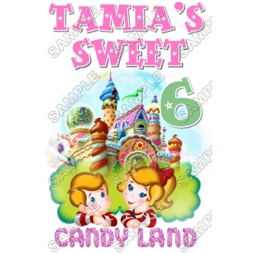  Candy Land  Birthday  Personalized  Custom  T Shirt Iron on Transfer Decal #8 by www.shopironons.com