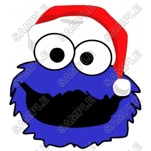  Cookie Monster  Santa Christmas  T Shirt Iron on Transfer  Decal #52 by www.shopironons.com