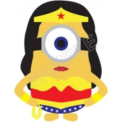 Despicable Me Minion Wonder Woman T Shirt Iron on Transfer  Decal  #55
