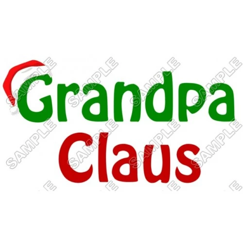  Grandpa Claus Christmas T Shirt Iron on Transfer Decal #68 by www.shopironons.com