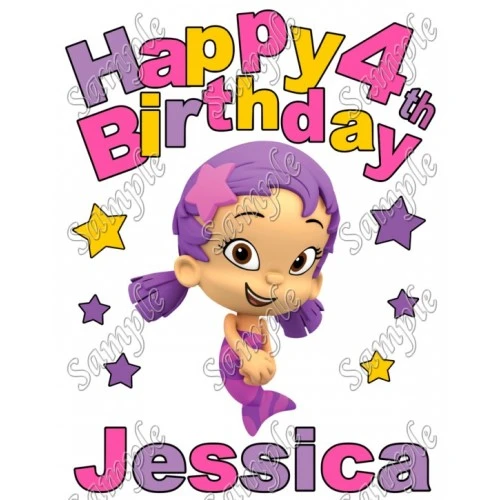  Happy Birthday  Bubble Guppies Oona  Personalized Custom T Shirt Iron on Transfer Decal #1 by www.shopironons.com