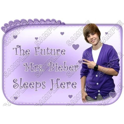  Justin Bieber Pillowcase Iron on Transfer Decal #1 by www.shopironons.com