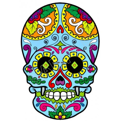  Mexican Sugar Skull  T Shirt Iron on Transfer  Decal  #29 by www.shopironons.com