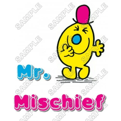  Mr Men and Little Miss Mr. Mischief  T Shirt Iron on Transfer Decal #18 by www.shopironons.com