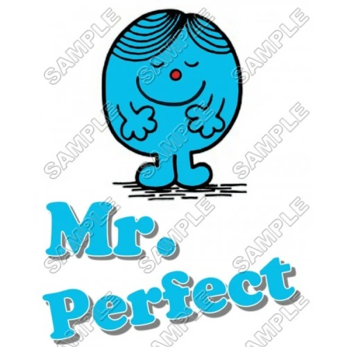  Mr Men and Little Miss Mr. Perfect T Shirt Iron on Transfer Decal #9 by www.shopironons.com