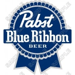 Pabst Blue Ribbon T Shirt Iron on Transfer Decal #1