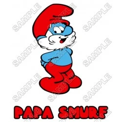 Papa Smurf T Shirt Iron on Transfer Decal #8