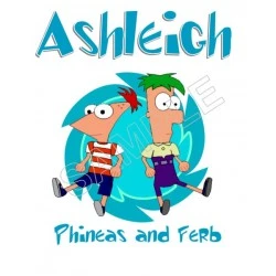 Phineas and Ferb Personalized  Custom  T Shirt Iron on Transfer Decal #117