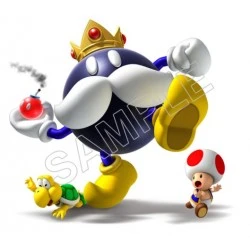 Super Mario  Big Bob - omb T Shirt Iron on Transfer Decal #39