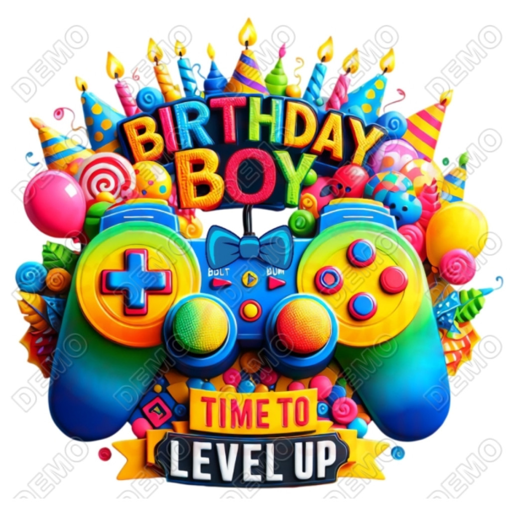 Game Controller Birthday Boy DTF Iron On Transfer - SKU-27GAC
