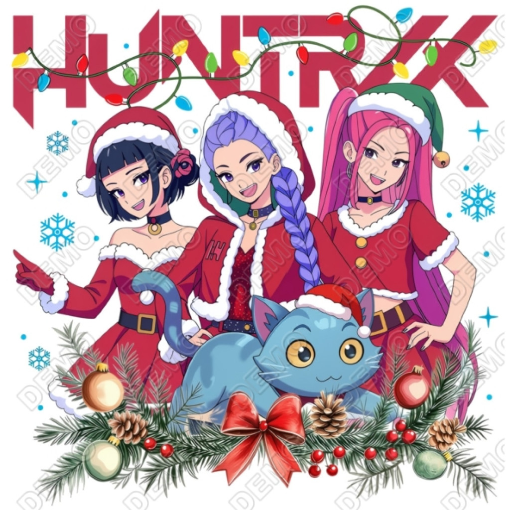 【トレカ】Christmasevel リノ hottrack ホットラ Christmas-Huntrix-DTF-Iron-on-