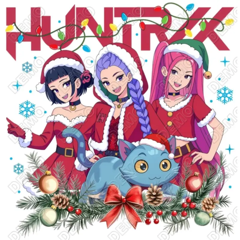 Christmas-Huntrix-DTF-Iron-on-
