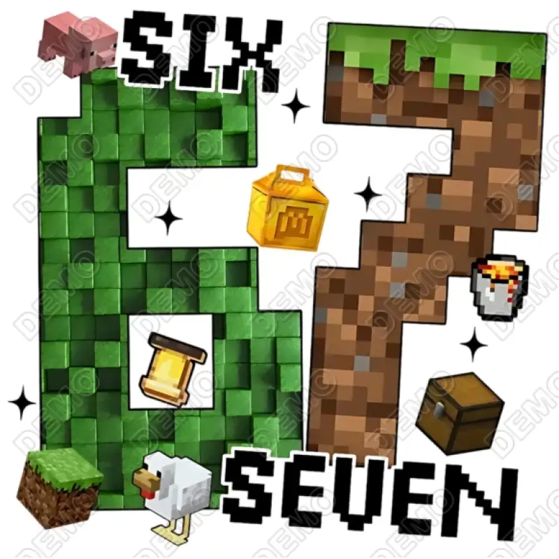 Minecraft 67 DTF Iron on Transfer - SKU-2ME