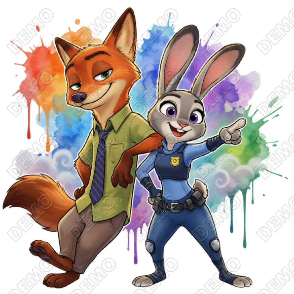 〝新品未使用タグ付き〟ZOOTOPIA COMIC STYLE ロンT Zootopia-DTF-Iron-on-Transfer-