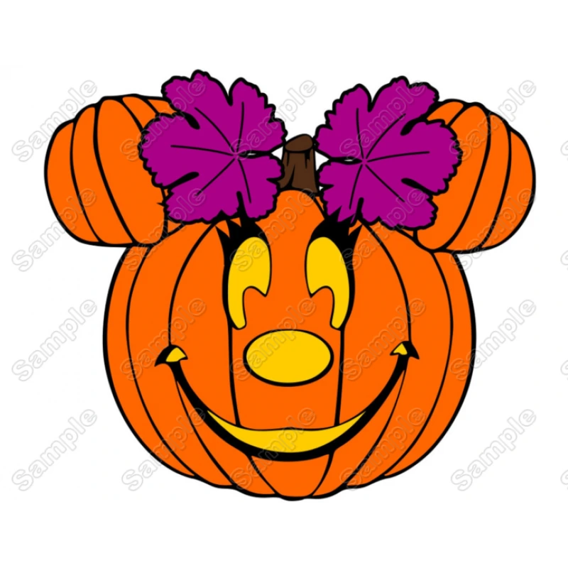 Mickey or Minnie Halloween Pumpkin Heads T Shirt Iron on Transfer Decal Mickey or Minnie Halloween Pumpkin Heads T Shirt Iron on Transfer Decal