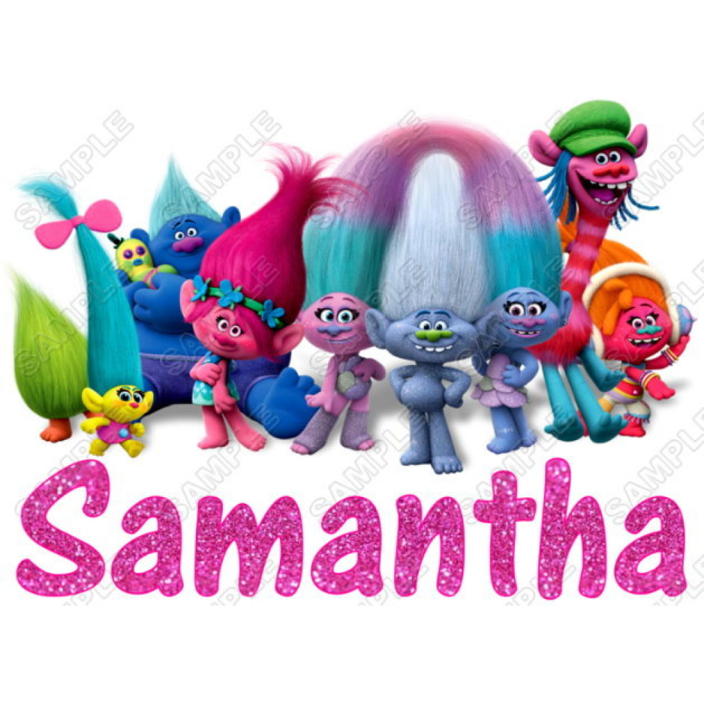 Trolls Personalized Custom T Shirt Iron on Transfer Decal #1