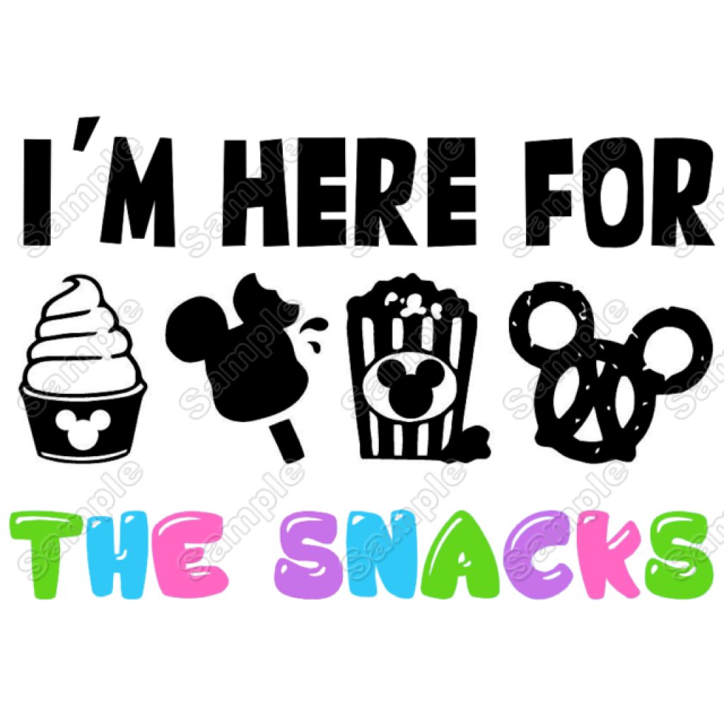 Here for the Snacks Decal