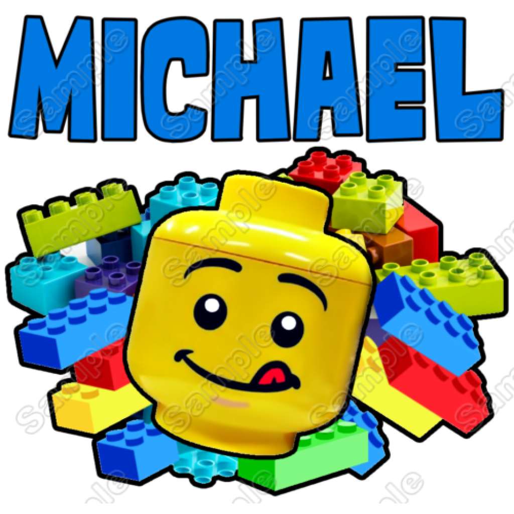 Lego Face Personalized T Shirt Iron on Transfer Decal #1