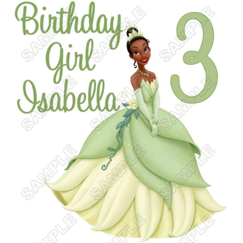 Princess Tiana Birthday Personalized Custom T Shirt Iron on