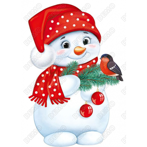  Christmas Cute Snowman  T Shirt Heat Iron on Transfer Decal   by www.shopironons.com