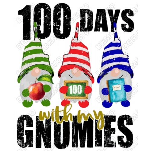 100 Days of School Gnomes T Shirt Iron on Transfer Decal   by www.shopironons.com