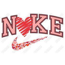 Valentines Nike Logo T Shirt Heat Iron on Transfer