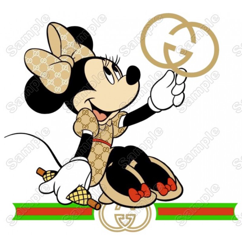 GUCCI Minnie Mouse T Shirt Heat Iron on Transfer Decal #2