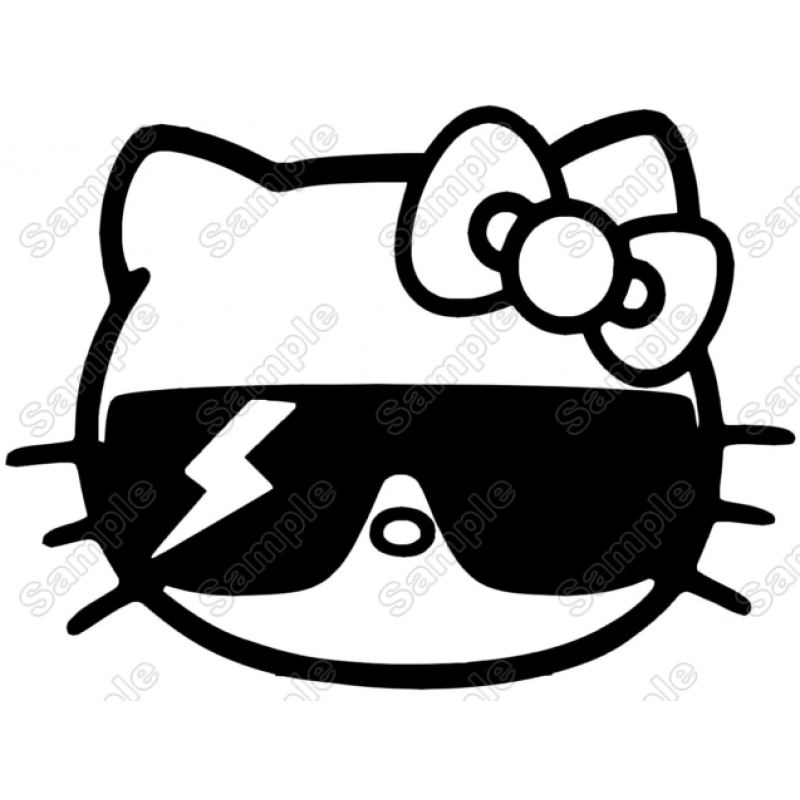 Hello Kitty Angry Face Vinyl Decal Sticker