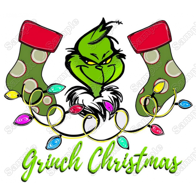 Grinch Christmas T Shirt Iron on Transfer Decal #1C