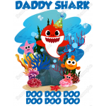 Baby Shark Family Member  T Shirt Iron on Transfer  Decal  by www.shopironons.com