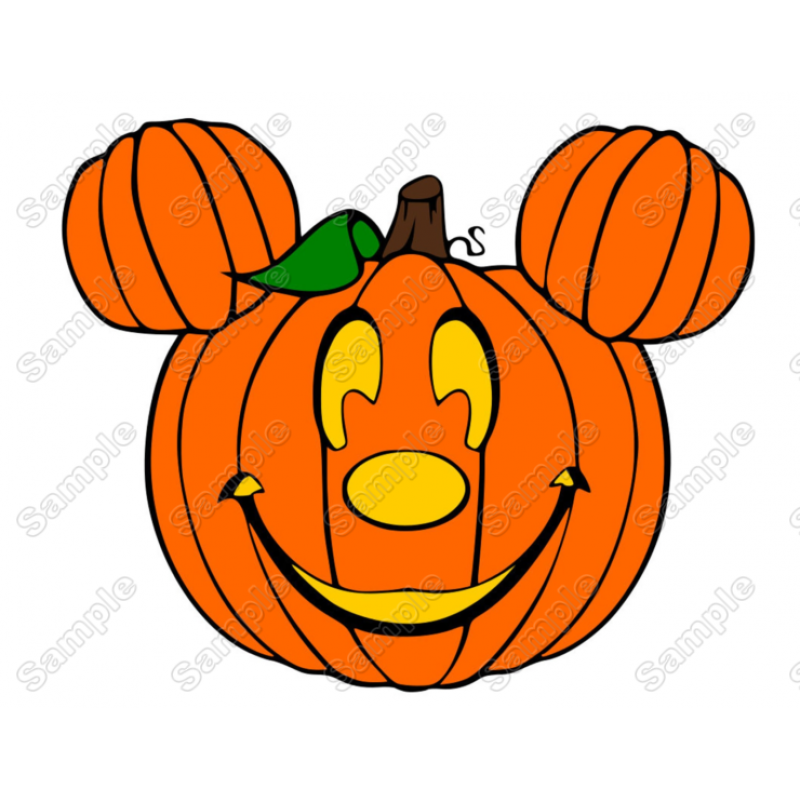Without Background Hilltop Apparel Mickey Mouse Pumpkin Iron On Design