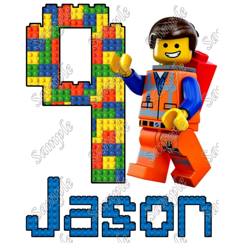 Personalized LEGO MOVIE BIRTHDAY T SHIRT  W/WHOLE GANG LEGO NAME 436 