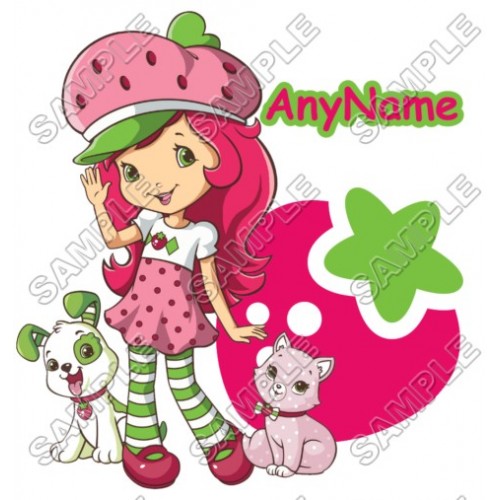 Strawberry Shortcake Iron On Transfer 5" x 5.5" for LIGHT Colored Fabric