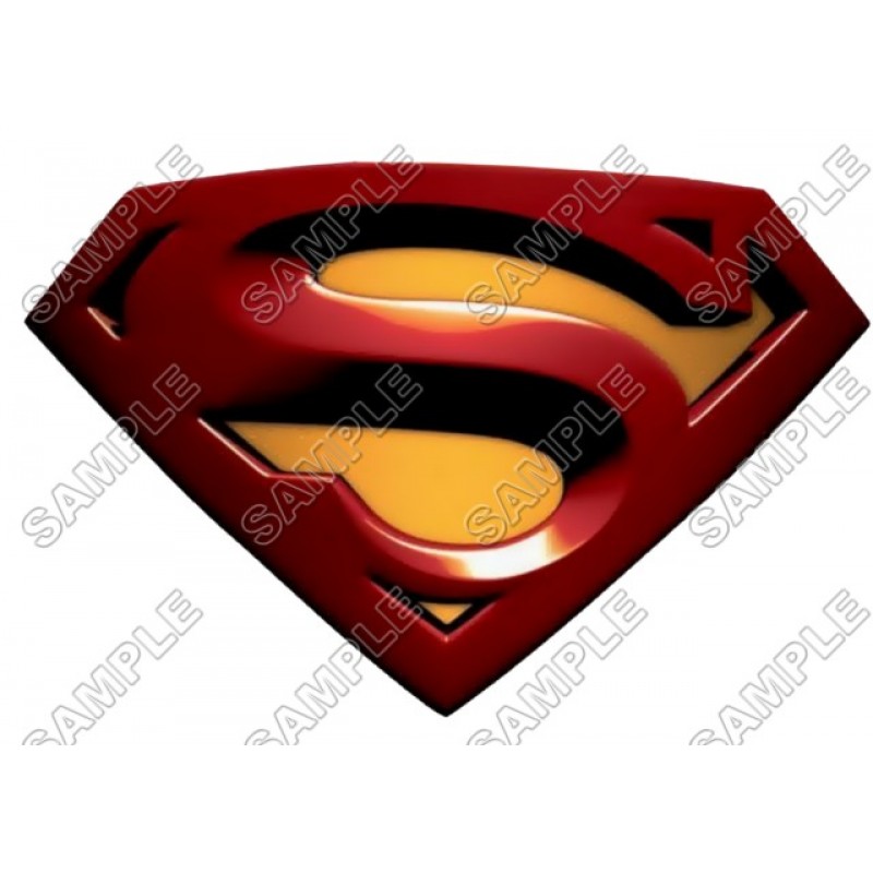Superman Logo Iron On Transfer Light or Dark Fabrics 5 x 7 Size 
