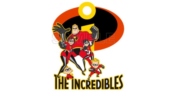 ******THE INCREDIBLES*** PERSONALIZED****FABRIC/T-SHIRT IRON ON TRANSFER 
