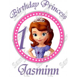 Sofia the First  Birthday Princess  Personalized  Custom  T Shirt Iron on Transfer Decal #4